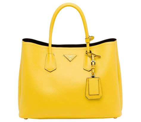 prada saffiano cuir small double bag pale yellow|prada saffiano bags for sale.